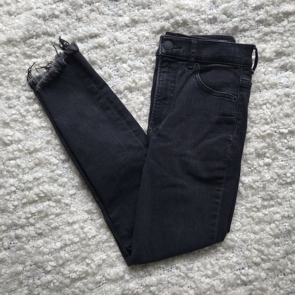 ✨2/$40✨ Express highwaist dark skinny ankle denim